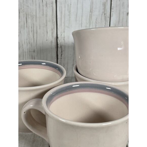 Pfaltzgraff Aura Pink Tea / Coffee Cup Vintage Set Of 5 - Picture 2 of 5